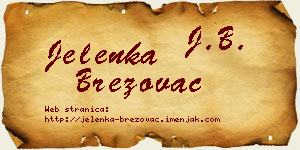 Jelenka Brezovac vizit kartica